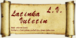 Latinka Vuletin vizit kartica